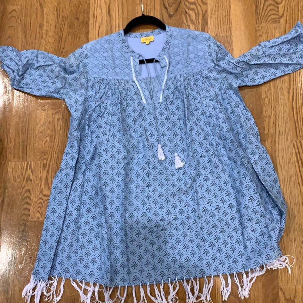 Roberta Roller Rabbit Blue Boho Dress - Picture 4 of 6